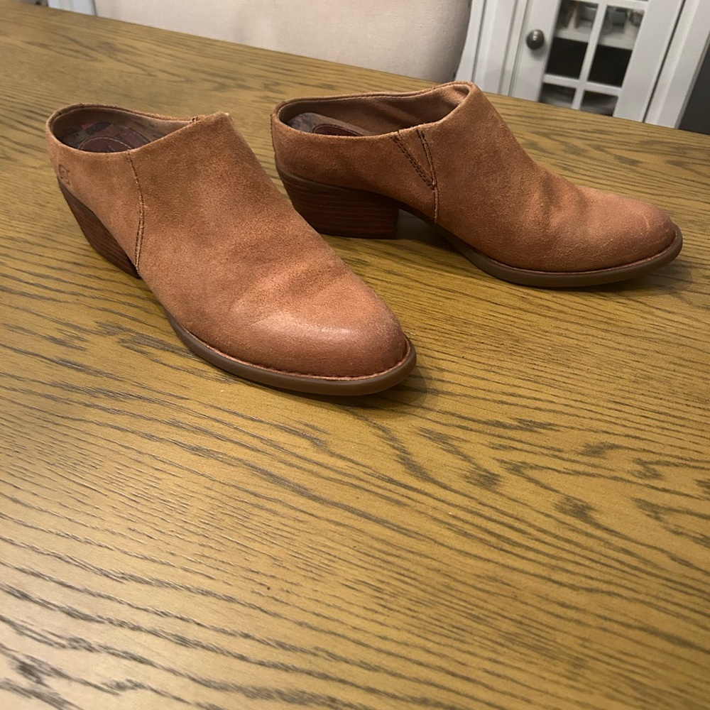 Born leather mule ankle boots. Sz 9 - Picture 3 of 6